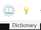 The dictionary lookup.