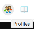 Profile button on the toolbar.