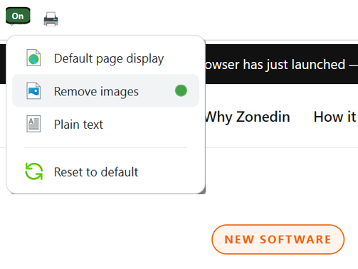 Remove images option.