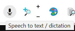 The dictation button.